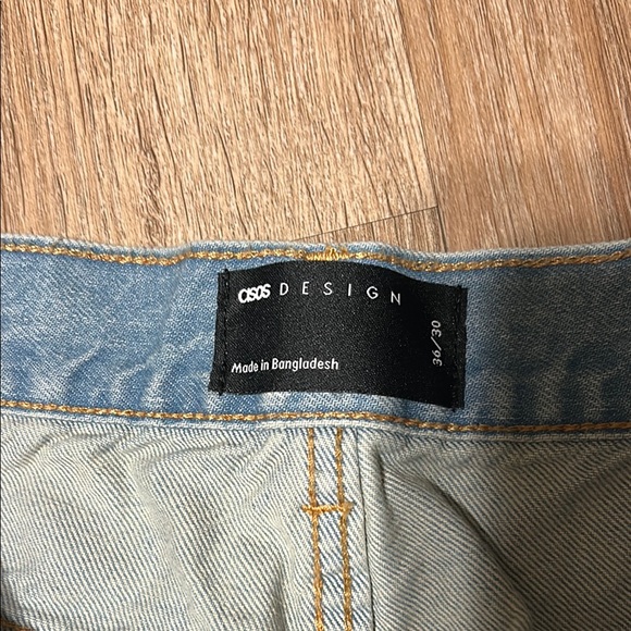 ASOS Curve Blue Straight Leg Jeans - Picture 3 of 3